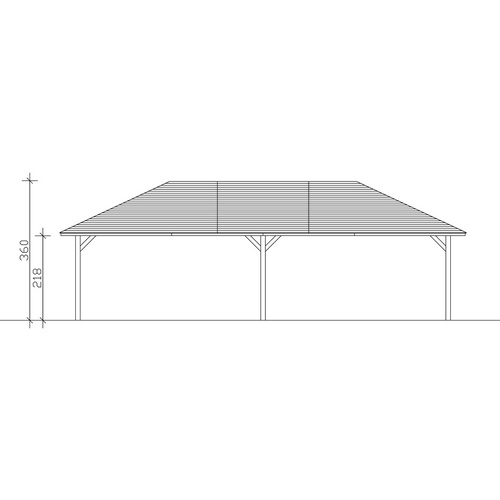 SKANHOLZ Pavillon »Orleans 4«, Zeltdach, viereckig, BxHxT: 569 x 360 x 1046 cm - beige von SKANHOLZ