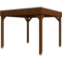 SKANHOLZ Pavillon »Toulouse«, Flachdach, viereckig, BxHxT: 302 x 244 x 302 cm - braun von SKANHOLZ