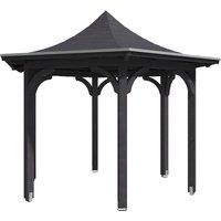SKANHOLZ Pavillon »Versailles«, Zeltdach, sechseckig, BxHxT: 418 x 332 x 360 cm - grau von SKANHOLZ