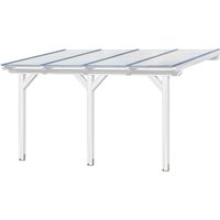 SKANHOLZ Terrassendach »Bormio«, 434 x 400 cm (BxT), Leimholz, weiß - weiss von SKANHOLZ