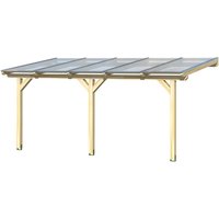SKANHOLZ Terrassendach »Bormio«, 541 x 300 cm (BxT), Leimholz, natur - beige von SKANHOLZ