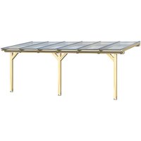 SKANHOLZ Terrassendach »Bormio«, 648 x 350 cm (BxT), Leimholz, natur - beige von SKANHOLZ