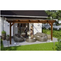 SKANHOLZ Terrassenüberdachung »Ancona«, Breite: 541 cm, Dach: Polycarbonat (PC), nussbaum - braun von SKANHOLZ