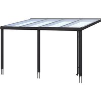 SKANHOLZ Terrassenüberdachung »Garda«, Breite: 434 cm, Dach: Polycarbonat (PC), schiefergrau von SKANHOLZ