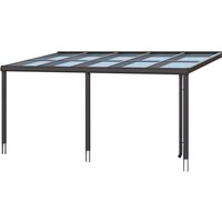 SKANHOLZ Terrassenüberdachung »Monza«, Breite: 541 cm, Dach: Verbund-Sicherheits-Glas (VSG), anthrazit - grau von SKANHOLZ