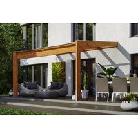 SKANHOLZ Terrassenüberdachung »Novara«, Breite: 450 cm, Dach: Polycarbonat (PC), eiche hell - braun von SKANHOLZ