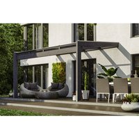 SKANHOLZ Terrassenüberdachung »Novara«, Breite: 450 cm, Dach: Polycarbonat (PC), schiefer - grau von SKANHOLZ