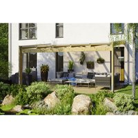 SKANHOLZ Terrassenüberdachung »Novara«, Breite: 557 cm, Dach: Polycarbonat (PC), braun von SKANHOLZ