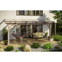 SKANHOLZ Terrassenüberdachung »Ravenna«, Breite: 541 cm, Dach: Polycarbonat (PC), braun von SKANHOLZ