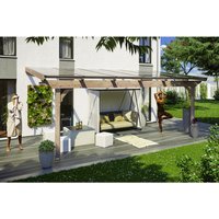 SKANHOLZ Terrassenüberdachung »Ravenna«, Breite: 648 cm, Dach: Polycarbonat (PC), natur - beige von SKANHOLZ