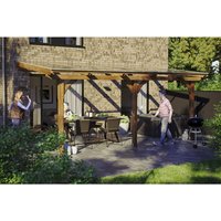 SKANHOLZ Terrassenüberdachung »Rimini«, Breite: 541 cm, Dach: Polycarbonat (PC), nussbaum - braun von SKANHOLZ