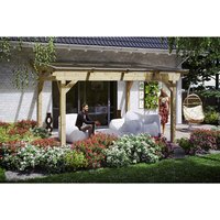 SKANHOLZ Terrassenüberdachung »Sanremo«, Breite: 434 cm, Dach: Polycarbonat (PC), braun von SKANHOLZ