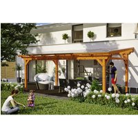 SKANHOLZ Terrassenüberdachung »Sanremo«, Breite: 648 cm, Dach: Polycarbonat (PC), eiche hell - braun von SKANHOLZ