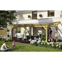 SKANHOLZ Terrassenüberdachung »Sanremo«, Breite: 648 cm, Dach: Polycarbonat (PC), natur - beige von SKANHOLZ