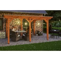 SKANHOLZ Terrassenüberdachung »Siena«, Breite: 434 cm, Dach: Polycarbonat (PC), eiche hell - braun von SKANHOLZ