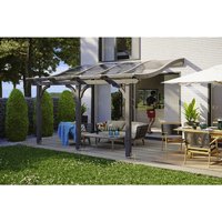 SKANHOLZ Terrassenüberdachung »Venezia«, Breite: 434 cm, Dach: Polycarbonat (PC), schiefergrau von SKANHOLZ