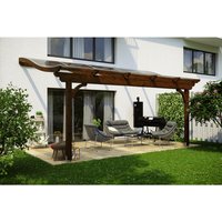 SKANHOLZ Terrassenüberdachung »Verona«, Breite: 541 cm, Dach: Polycarbonat (PC), nussbaum - braun von SKANHOLZ