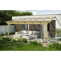 SKANHOLZ Terrassenüberdachung »Verona«, Breite: 648 cm, Dach: Polycarbonat (PC), natur - beige von SKANHOLZ