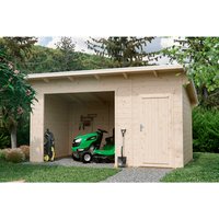 SKANHOLZ Gartenhaus »Knut«, Holz, BxHxT: 470 x 250 x 250 cm (Außenmaße inkl. Dachüberstand) - beige von SKANHOLZ