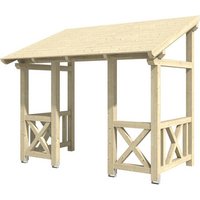 SKANHOLZ Vordach »Paderborn 7«, 336 x 202 cm (BxT), nordische Fichte, natur - beige von SKANHOLZ