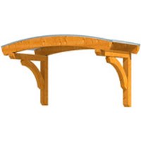 SKANHOLZ Vordach »Rostock«, 174 x 80 cm (BxT), nordische Fichte, eiche hell - beige | braun von SKANHOLZ