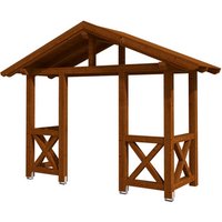 SKANHOLZ Vordach »Stralsund 5«, 360 x 139 cm (BxT), nordische Fichte, nussbaum - braun von SKANHOLZ