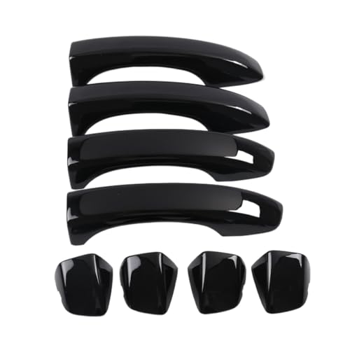 SKASVBKDE For MG ZS 2017 2018 2019 2020 2021 2022 ABS Chrom Glänzend Schwarz Seite Türgriff Abdeckung Borte Aufkleber Auto Styling Zubehör Türinnengriffe(Black) von SKASVBKDE