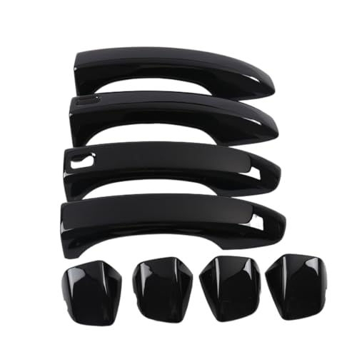 SKASVBKDE For MG ZS 2017 2018 2019 2020 2021 2022 ABS Chrom Glänzend Schwarz Seite Türgriff Abdeckung Borte Aufkleber Auto Styling Zubehör Türinnengriffe(Black 2 holes) von SKASVBKDE