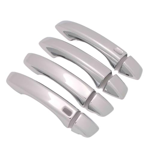 SKASVBKDE For MG ZS 2017 2018 2019 2020 2021 2022 ABS Chrom Glänzend Schwarz Seite Türgriff Abdeckung Borte Aufkleber Auto Styling Zubehör Türinnengriffe(Silver 2 holes) von SKASVBKDE