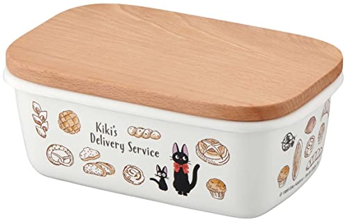 Skater ENBT5-A Enameled Butter Case, Wooden Lid, 16.9 FL oz (500 ml), Kiki's Delivery Service von SKATER