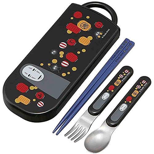 Spirited Away Utensilien-Set – inklusive wiederverwendbarer Gabel, Löffel, Essstäbchen und Tragetasche – authentisches japanisches Design – langlebig, spülmaschinenfest – (Laternen) von SKATER