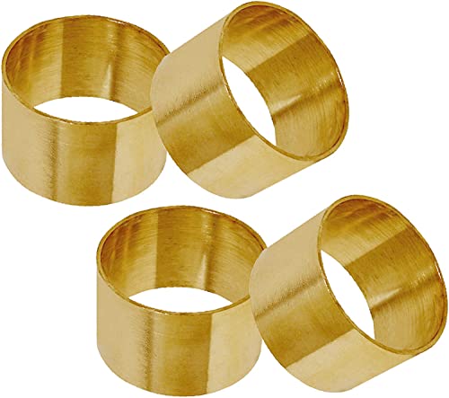 SKAVIJ Handgemachte Serviettenringe 4Er Set für die Abendessen, Party, Tägliche, Esstisch Dekoration Gold von SKAVIJ