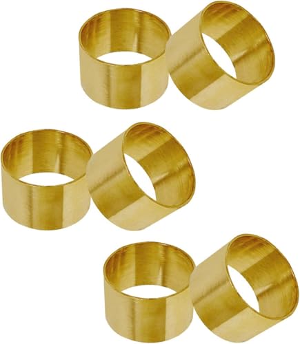 SKAVIJ Handgemachte Serviettenringe 6Er Set für die Abendessen, Party, Tägliche, Esstisch Dekoration Gold von SKAVIJ