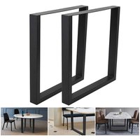 2 Stück Möbelfüße Metall,Möbel Beine,Industrial Style,für Couchtische,Schränke,TV-Schränke Holztische und Anderen Möbeln,80×72cm(Schwarz) von SKECTEN