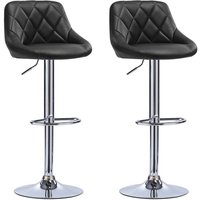 2er-Set Barhocker,aus PU-Leder,Drehbarer bar Stool, modern,schwarz von SKECTEN