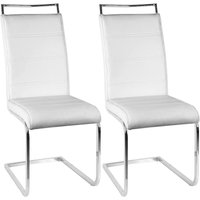2er Set Esszimmerstuhl,Schwingstuhl,Kunstleder,für Esszimmer, Wohnzimmer & Küche,Weiß 2er Set Esszimmerstuhl,Schwingstuhl,Kunstleder,für Esszimmer, Wohnzimmer & Küche,Weiß von SKECTEN