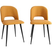 2er Set Esszimmerstuhl Wohnzimmerstuhl Küchenstuhl Polsterstuhl Sessel mit Metallbeine Gelb 2er Set Esszimmerstuhl Wohnzimmerstuhl Küchenstuhl Polsterstuhl Sessel mit Metallbeine Gelb von SKECTEN