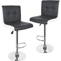 2er Set Soft Barhocker Tresenhocker Küchenhocker Loungesessel Gitter mit Lehne, Höhenverstellbar, Schwarz+Weiß 2er Set Soft Barhocker Tresenhocker Küchenhocker Loungesessel Gitter mit Lehne, Höhenverstellbar, Schwarz+Weiß von SKECTEN