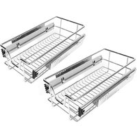 2er set Schubladen Teleskopschublade Schienen, Kuechenschublade fuer Schrankbreite 26cm, verchromt 2er set Schubladen Teleskopschublade Schienen, Kuechenschublade fuer Schrankbreite 26cm, verchromt von SKECTEN