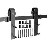 Skecten - 300cm Schiebetürbeschlag set Schiebetürsystem,Schwarz Schiebetür Montageset für Innentüren und Wandschränke (300cm) von SKECTEN