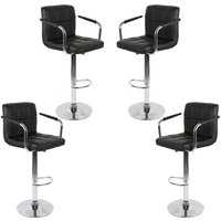 4er Barhocker, Tresenhocker ,Drehstuhl ,mit Armlehnen Lehne Belastbar, Höhenverstellbar 64-80cm,Schwarz 4er Barhocker, Tresenhocker ,Drehstuhl ,mit Armlehnen Lehne Belastbar, Höhenverstellbar 64-80cm,Schwarz von SKECTEN