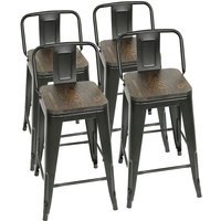 4er Set Barhocker mit Lehne Tresenhocker Tresenstuhl Barstuhl Hocker Eisen Holz 4er Set Barhocker mit Lehne Tresenhocker Tresenstuhl Barstuhl Hocker Eisen Holz von SKECTEN