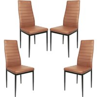 4er Set Esszimmerstühle mit Rückenlehne,Polsterstuhl aus Metall,braun 4er Set Esszimmerstühle mit Rückenlehne,Polsterstuhl aus Metall,braun von SKECTEN