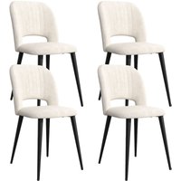 4er Set Esszimmerstuhl Wohnzimmerstuhl Küchenstuhl Polsterstuhl aus Samt Weiß 4er Set Esszimmerstuhl Wohnzimmerstuhl Küchenstuhl Polsterstuhl aus Samt Weiß von SKECTEN