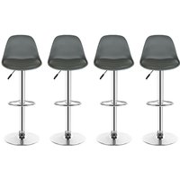 4er set Barhocker Barstuhl Tresenhocker Barsessel höhenverstellbar 360° drehbar Kunstleder,Grau 4er set Barhocker Barstuhl Tresenhocker Barsessel höhenverstellbar 360° drehbar Kunstleder,Grau von SKECTEN