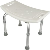 Duschstuhl Badestuhl Duschhocker Duschsitz höhenverstellbar -Bogen Form b [Weiß] von SKECTEN
