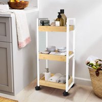 Küchenwagen 3 Ebene Servierwagen Allzweckwagen 80x36,3x20cm von SKECTEN
