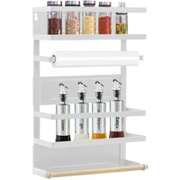 Kühlschrank Hängeregal Gewürzregal Regal Küche Organizer Aufbewahrung 30×12×46cm Weiß von SKECTEN