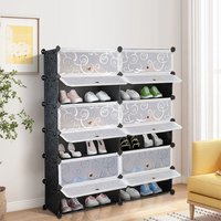 Schuhschrank modular diy Standregal Schrank Kleiderschrank Schuhregal Badregal Garderobe 12 Fächer von SKECTEN