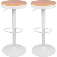 Skecten® 2er-Set Barhocker,Holz Barstuhl，Höhenverstellbar 360 ° Schwenkbar Tresenhocker mit Metall Fußstütze für Bar Bistro Café Küche Theke von SKECTEN